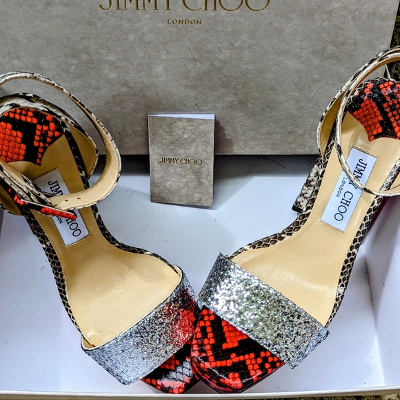 JIMMY CHOO SNAKESKIN PLATFORM! FREE SHIPPING! - Picture 2 of 10